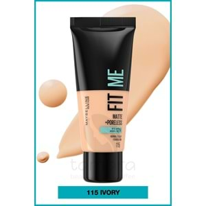 Maybelline New York Fit Me Matte+poreless Fondöten - 115 Ivory