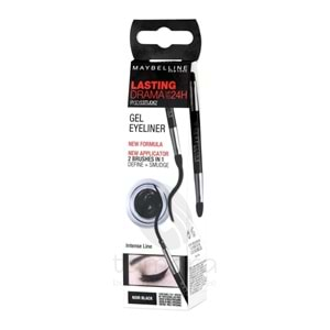 Maybelline New York Dayanıklı Siyah Eyeliner - Eyestudio Lasting Drama Gel Eyeliner 24H 01 Intense Black