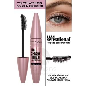 Maybelline New York Lash Sensational Yelpaze Etkili Siyah Maskara