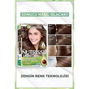 Garnier Nutrisse Yoğun Besleyici Kalıcı Krem Saç Boyası 6 Koyu Karamel