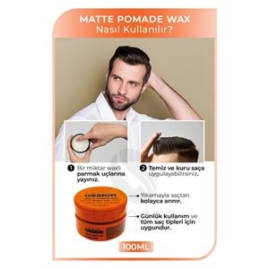 Morfose Ossion Medium Hold Pomade Krem Mat Wax 100 ml