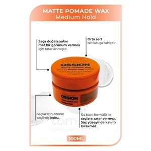 Morfose Ossion Medium Hold Pomade Krem Mat Wax 100 ml