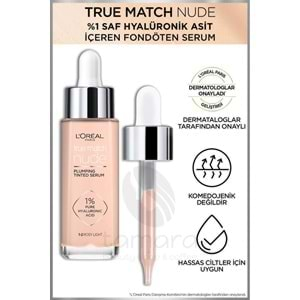 Loreal Paris True Match Hyaluronik Asit Nude Fondöten Serum 1-2 Rosy Light