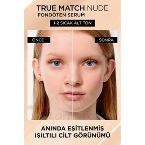 Loreal Paris True Match Hyaluronik Asit Nude Fondöten Serum 1-2 Rosy Light