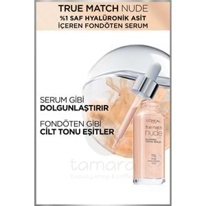 Loreal Paris True Match Hyaluronik Asit Nude Fondöten Serum 1-2 Rosy Light