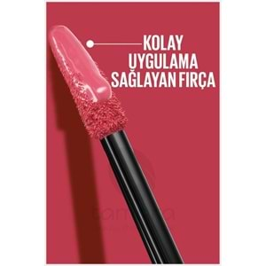 Maybelline New York Super Stay Vinyl Ink Uzun Süre Kalıcı Likit Parlak Ruj 155 Upbeat