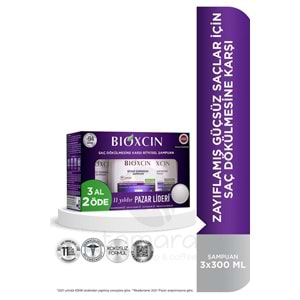 Bioxcin Siyah Sarımsak Şampuan 3x300 Ml - Saç Dökülmesi Şampuanı