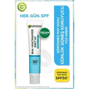 Garnier Saf Ve Temiz Bha Niasinamid Günlük Güneş Koruyucu Fluid Yüz Kremi Spf50 40ml