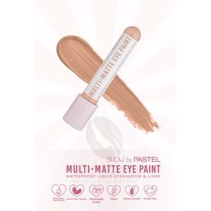 Show By Pastel Multi-Matte Eye Paint Waterproof Eyeshadow&Liner - Waterproof Mat Likit Far ve Eyeliner 82 Vibing 4.2 ml