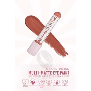 Show By Pastel Multi-Matte Eye Paint Waterproof Eyeshadow&Liner - Waterproof Mat Likit Far ve Eyeliner 84 Mood 4.2 ml