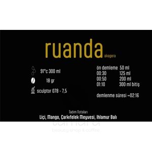 Pines Micro Roastery - Ruanda Akagera Filtre Çekirdek Kahve