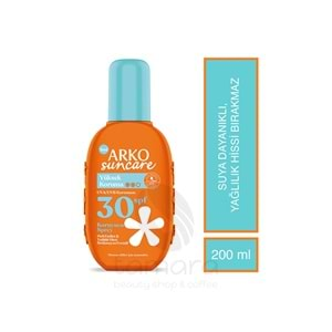 Arko Suncare Spf30 Yüksek Korumalı Vücut Güneş Spreyi 200 ml