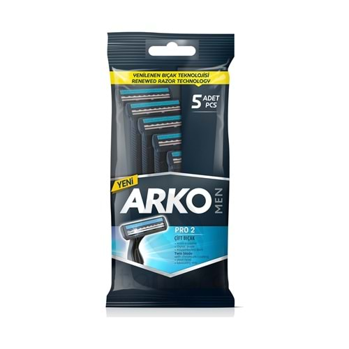 Arko Men T2 Pro Çift Bıçaklı Tıraş Bıçağı 5'li