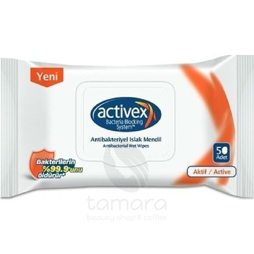 Activex Aktif Antibakteriyel 50 Yaprak Islak Mendil