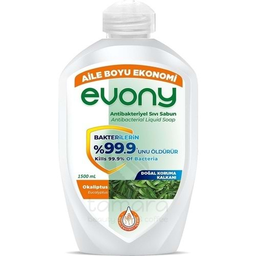 Evony Antibakteriyel Sıvı Sabun Okaliptüs 1500 ml.