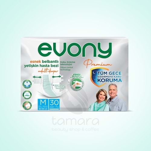 Evony Premium Yetişkin Bezi Medium 30 Adet