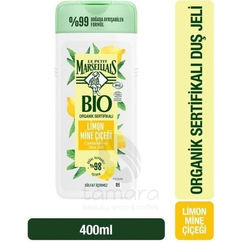 Le Petit Marseillais BIO Organik Sertifikalı Limon Mine Çiçeği Duş Jeli 400 ml