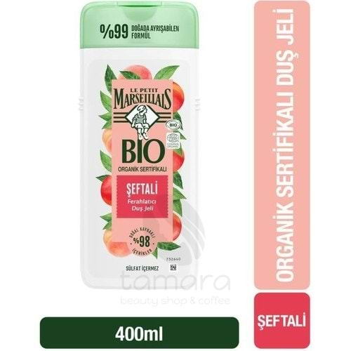 Le Petit Marseillais Bio Şeftali Duş Jeli 400 ml