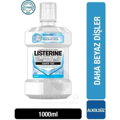 Listerine Advanced White Hafif Tat 1000 ml