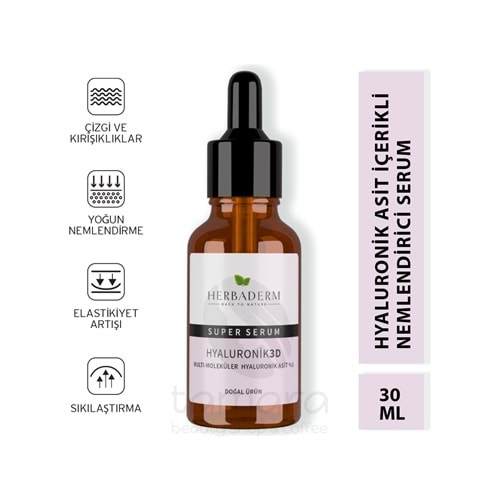 Herbaderm Süper Serum (Hyaluronik Asit 3D %1) Nemlendirici 30 Ml