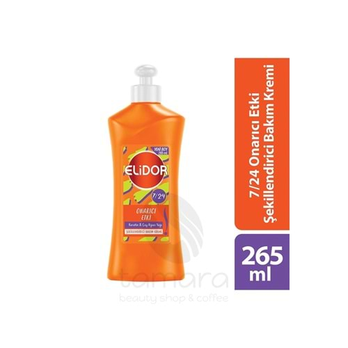 Elidor 7/24 Şekillendirici Saç Bakım Kremi Onarıcı Etki Keratin & Çay Ağacı Yağı 265 Ml