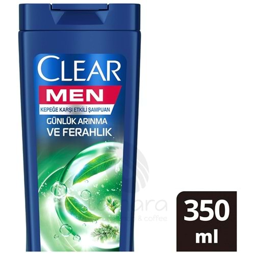 Clear Men Kepeğe Karşı Etkili Şampuan Günlük Arınma ve Ferahlık Sedir Ağacı ve Okaliptus Özleri 350 ml