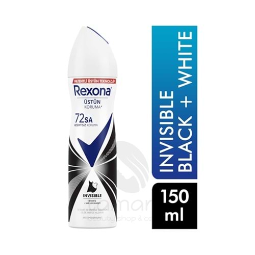 Rexona Deodorant 150 ml Kadın Invisible Black White