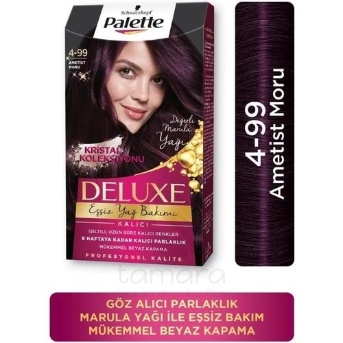 Palette Deluxe Yoğun Renkler 4-99 Ametist Moru Kadın Saç Boyası