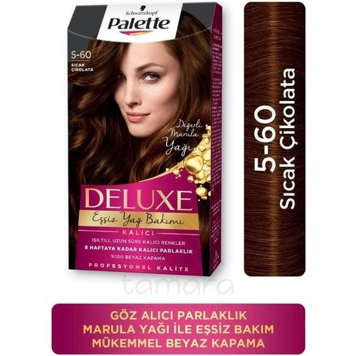 Palette Deluxe Yoğun Renkler 5-60 Sıcak Çikolata Saç Boyası