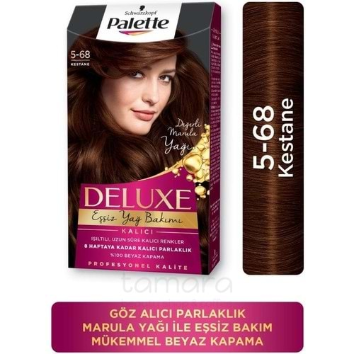 Palette Deluxe Yoğun Renkler 5-68 Kestane Saç Boyası