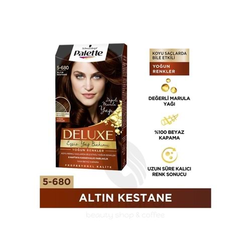 Palette Deluxe Yoğun Renkler 5-680 Altın Kestane Saç Boyası