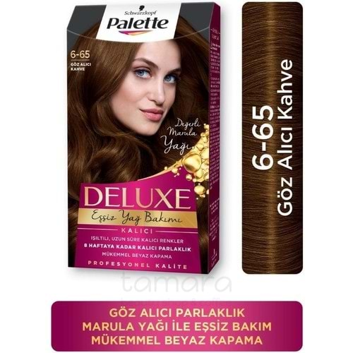 Palette Deluxe Yoğun Renkler 6-65 Göz Alıcı Kahve Saç Boyası