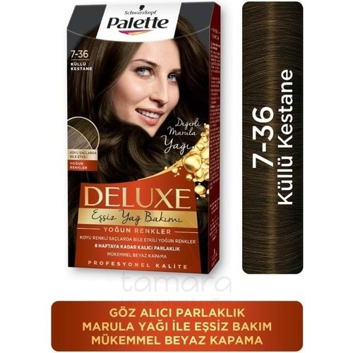 Palette Deluxe Yoğun Renkler 7-36 Küllü Kestane Saç Boyası