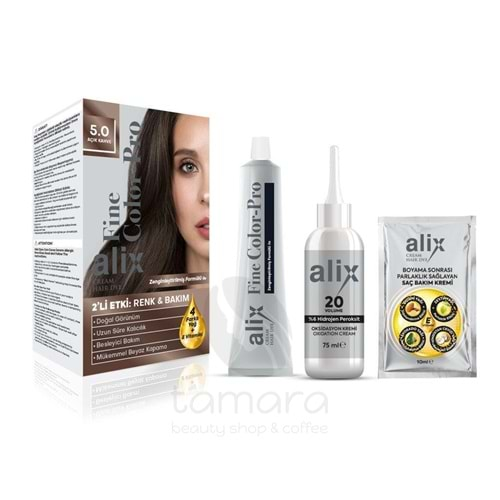 Alix Saç Boyası 5.0 Açık Kahve 50 ml