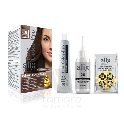 Alix Saç Boyası 5.8 Büyüleyici Kahve 50 ml