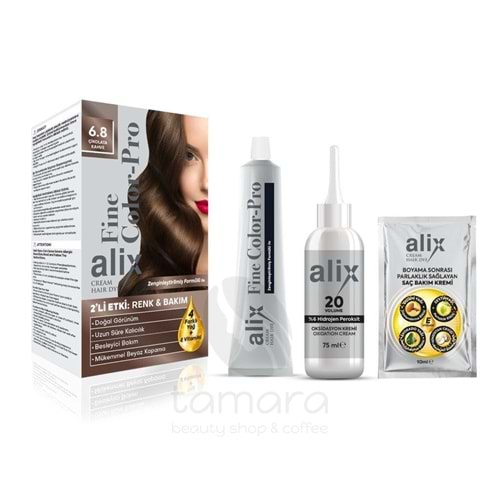 Alix Saç Boyası 6.8 Çikolata Kahve 50 ml