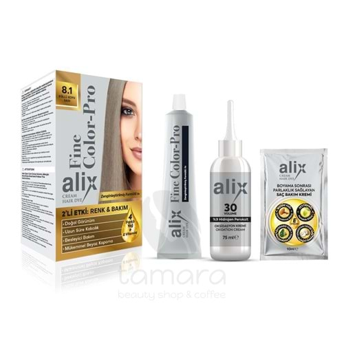 Alix Saç Boyası 8.1 Küllü Koyu Sarı 50 ml