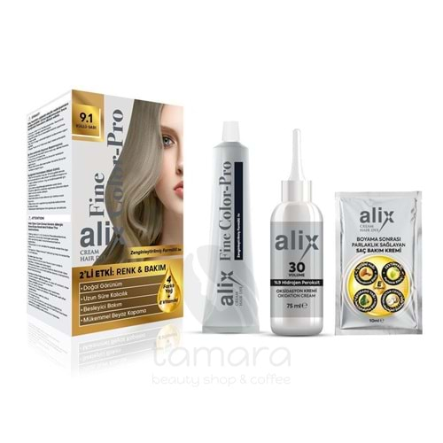 Alix Saç Boyası 9.1 Küllü Sarı 50 ml.