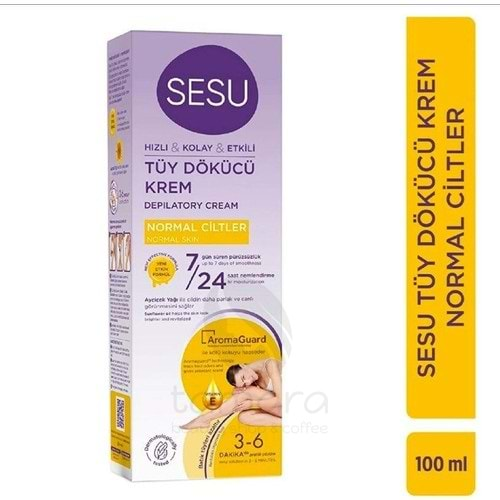 Sesu Tüy Dökücü Krem Normal Cilt Ayçiçek Yağı 100 Ml