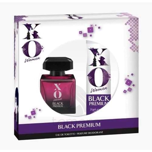 Xo Women Black Premium Kadın Parfüm Edt 100 Ml + Deodorant 125 Ml Set
