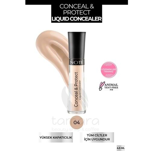 Note Conceal & Protect Likit Concealer Göz Altı Kapatıcısı 04