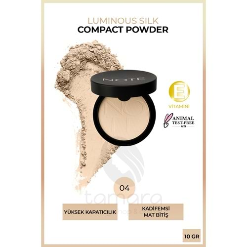 Note Luminous Silk Compact Pudra 04 Sand