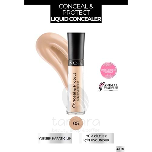 Note Conceal & Protect Likit Concealer Göz Altı Kapatıcısı 05