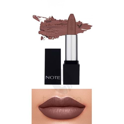 Note Mattever Lipstick Yarı Mat Saten Bitişli Ruj 02 Spring Dress - Kahverengi