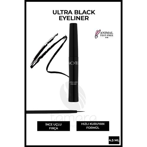 Note Ultra Black Eyeliner Kıl Fırça Uçlu