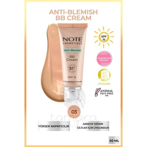 Note Anti-Blemish Bb Cream - Karrşıtı 03