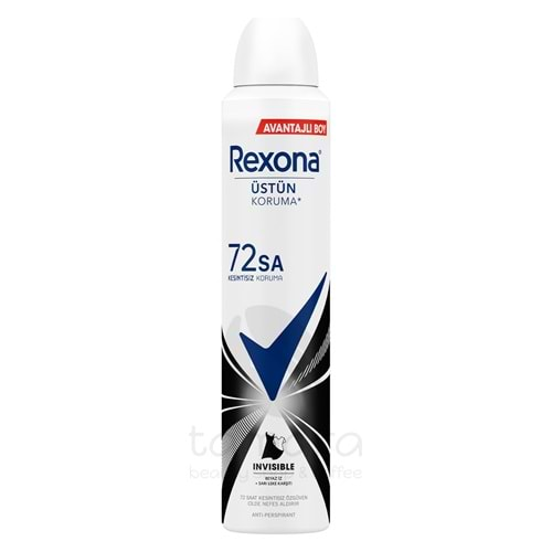 Rexona Kadın Sprey Deodorant Invisible Beyaz Iz Sarı Leke Karşıtı 200 ml