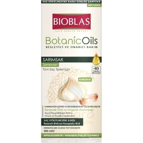 Bioblas Botanicoils Besleyici ve Onarıcı Sarımsak Şampuan 360 ml