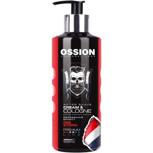 Morfose Ossion Premium Barber Line Series After Shave Cream & Cologne Red Storm 400 ml