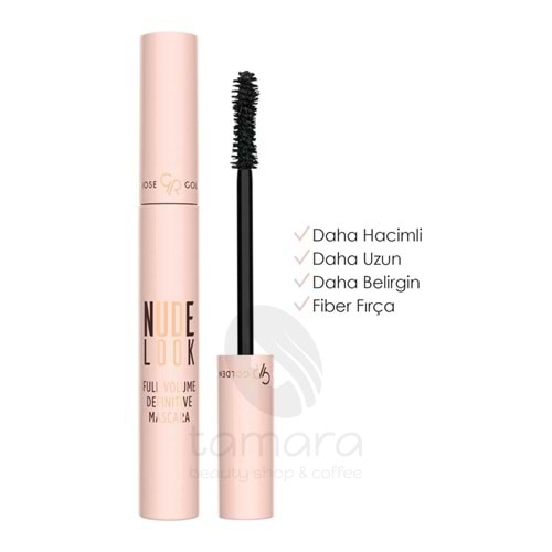 Golden Rose Nude Look Full Volume Definitive Mascara-Black-Hacim Veren Maskara